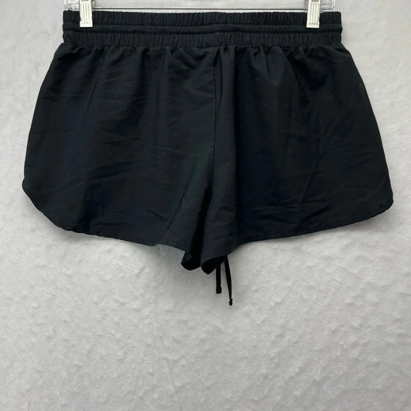 Lively Shorts Women's Sz M Black Elastic Waistband Drawstring Highrise Pull On - Picture 2 of 6